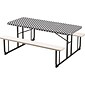 Creative Converting Stay Put Tablecover Black Check, 29 x 72  (37497)
