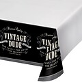 Creative Converting Vintage Dude Plastic Tablecloth  (725567)