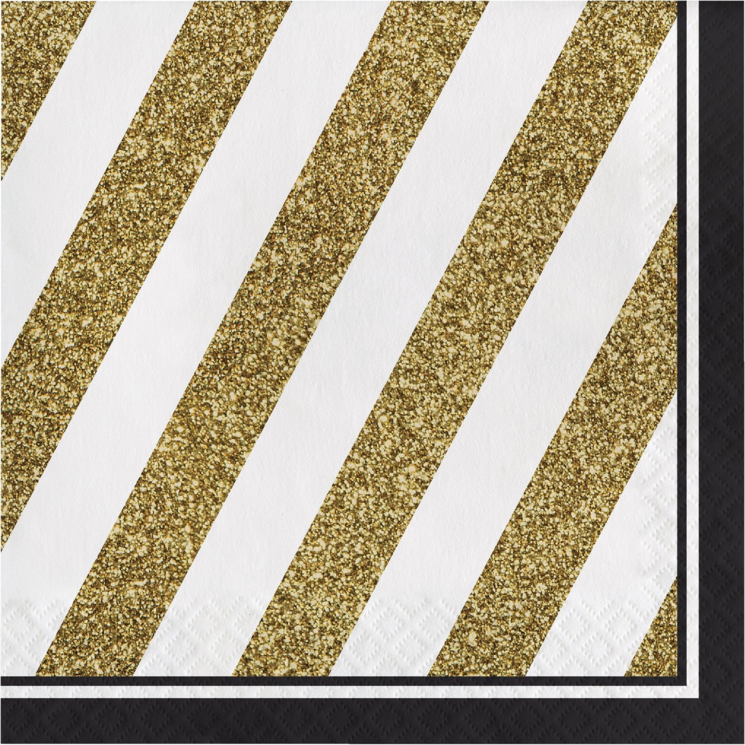 Creative Converting Black and Gold Napkins, 48 Count (DTC317536NAP)