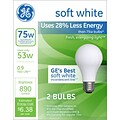 GE Lighting Energy Efficient 53 Watts Soft White Halogen Bulb, 2/Pack (63004)