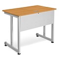 OFM 24 x 36 Modular Computer and Training Table, Maple with Silver Frame (55139-MPL)