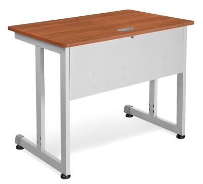 OFM 24 x 36 Modular Computer and Training Table, Cherry with Silver Frame (55139-CHY)
