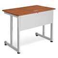 OFM 24 x 36 Modular Computer and Training Table, Cherry with Silver Frame (55139-CHY)