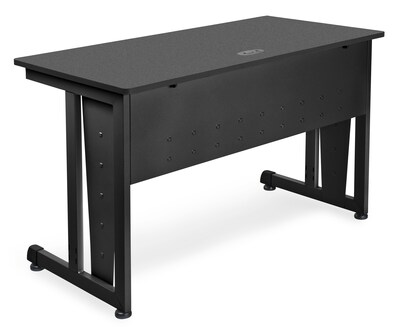 OFM 24 x 48 Modular Computer and Training Table, Graphite with Black Frame (55103-GRPT)