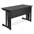 OFM 24 x 48 Modular Computer and Training Table, Graphite with Black Frame (55103-GRPT)