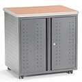 OFM Mesa Series Wheeled Locking Mobile Utility Station Cabinet with Laminate Top, Maple (66746-MPL)