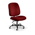 OFM Big and Tall Fabric Mid-Back Armless Swivel Task Chair, Wine (700-238)