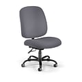OFM Big and Tall Fabric Mid-Back Armless Swivel Task Chair, Gray (700-239)