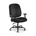OFM Big and Tall Fabric Mid-Back Swivel Task Chair with Arms, Black (700-AA6-236)