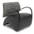 OFM Lounge Chair with Fabric Back and Pu Seat (841-NCKL-PU606)