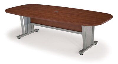 OFM 93.5L Oval Conference Table, Cherry/Silver (811588015689)