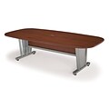 OFM 93.5L Oval Conference Table, Cherry/Silver (811588015689)