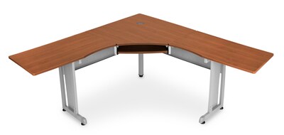 OFM L-Shaped Workstation 72 x 72 with 24 D Top, Cherry (55177-CHY)