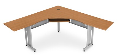 OFM L-Shaped Workstation 72 x 72 with 24 D Top, Maple (55177-MPL)