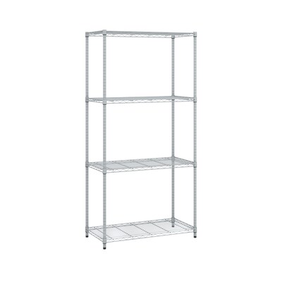 OFM Adjustable Wire Shelving Unit 36 x 72, 18 Deep, in Silver (S367218-SLVR)