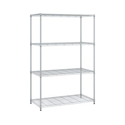 OFM Adjustable Wire Shelving Unit 48 x 72, 24 Depth, in Silver (S487224-SLVR)