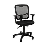 OFM Comfort Series Ergonomic Mesh Swivel Task Chair with Arms, Mid Back, in Black (130-AA3-A05)