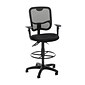 OFM Comfort Series Ergonomic Mesh Swivel Task Chair with Arms and Drafting Kit, Mid Back, in Black (