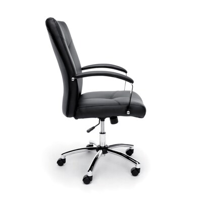 OFM Essentials SofThread Leather Conference Chair, Black (E1003)