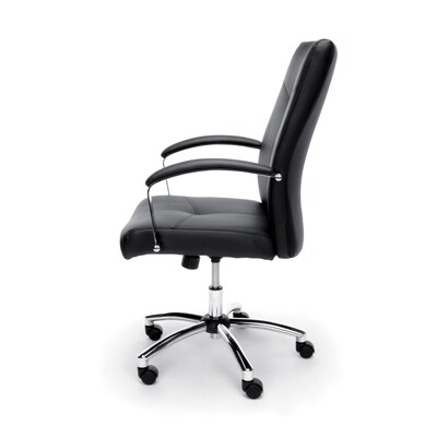 OFM Essentials SofThread Leather Conference Chair, Black (E1003)