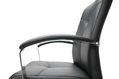 OFM Essentials SofThread Leather Conference Chair, Black (E1003)
