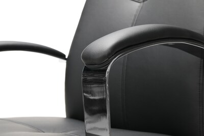 OFM Essentials SofThread Leather Conference Chair, Black (E1003)