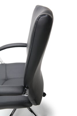 OFM Essentials SofThread Leather Conference Chair, Black (E1003)