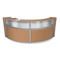 OFM Core Collection Marque Series Double Unit with Plexi Reception Station, in Maple (55312-MPL)