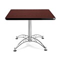 OFM Multi-Purpose Table with Steel Base, 36Dia., Mahogany (811588017607)