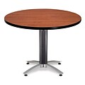 OFM Multi-Purpose Table with Metal Mesh Base, 42Dia., Cherry (811588010448)