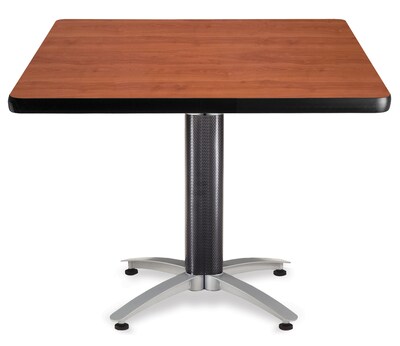 OFM Multi-Purpose Table with Metal Mesh Base, 42D x 42W, Cherry (KMT42SQ-CHY)