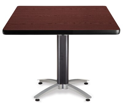 OFM Flip-Top Multi-Purpose Table, 36Dia., Mahogany (KMT42SQ-MHGY)