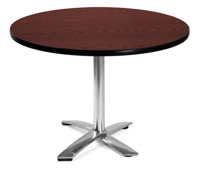 OFM Flip-Top Multi-Purpose Table, 42D x 42W, Mahogany (KFT42SQ-MHGY)