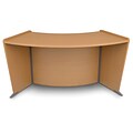 OFM Core Collection Marque Series ADA & Wheelchair Accessible Curved Reception Station, in Maple (55490-MPL)
