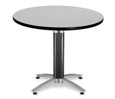 OFM Multi-Purpose Table with Metal Mesh Base, 36D x 36W, Gray Nebula (811588010332)