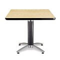 OFM Multi-Purpose Table with Metal Mesh Base, 42Dia., Oak (KMT42RD-OAK)