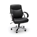 OFM Avenger Series Leather Mid-Back Big and Tall Executive Chair, Black (811-LX-BLK)