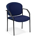 OFM Manor Series Deluxe Upholstered Stacking Guest Chair, Navy (404-804)
