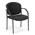 OFM Manor Series Deluxe Upholstered Stacking Guest Chair, Black (404-805)