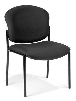 OFM Armless Stack Chair, Black (408-805)