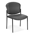 OFM Manor Vinyl Reception Set, Armless, Charcoal (408-VAM-604)