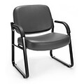 OFM Big & Tall Vinyl Guest Chair, Charcoal (407-VAM-604)