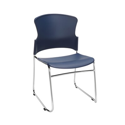 OFM Core Collection Multi-Use Plastic Stack Chair, Pack of 4, in Navy (310-P-4PK-A11)