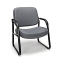 OFM Fabric Big and Tall Guest and Reception Chair with Arms, Gray (407-801)