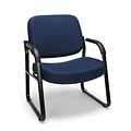 OFM Fabric Big and Tall Guest and Reception Chair with Arms, Navy (407-804)