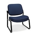 OFM Big and Tall Upholstered Armless Guest / Reception Chair, Navy (409-804)