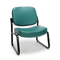 OFM Model Big and Tall Armless Guest and Reception Chair, Anti-Microbial/Anti-Bacterial Vinyl, Teal (409-VAM-602)