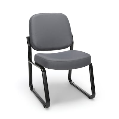 OFM Fabric Armless Guest and Reception Chair, Gray (405-801)