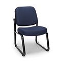 OFM Fabric Armless Guest and Reception Chair, Navy (405-804)