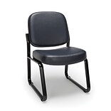 OFM Armless Guest and Reception Chair, Vinyl, Navy (405-VAM-605)